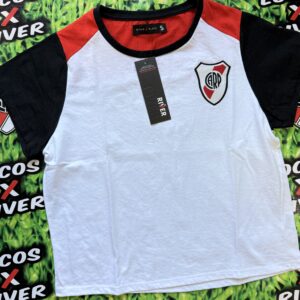 Remera Mujer Corta Blanca - River Plate Licencia Oficial
