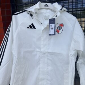 Campera Rompeviento Travel Blanca - River Plate